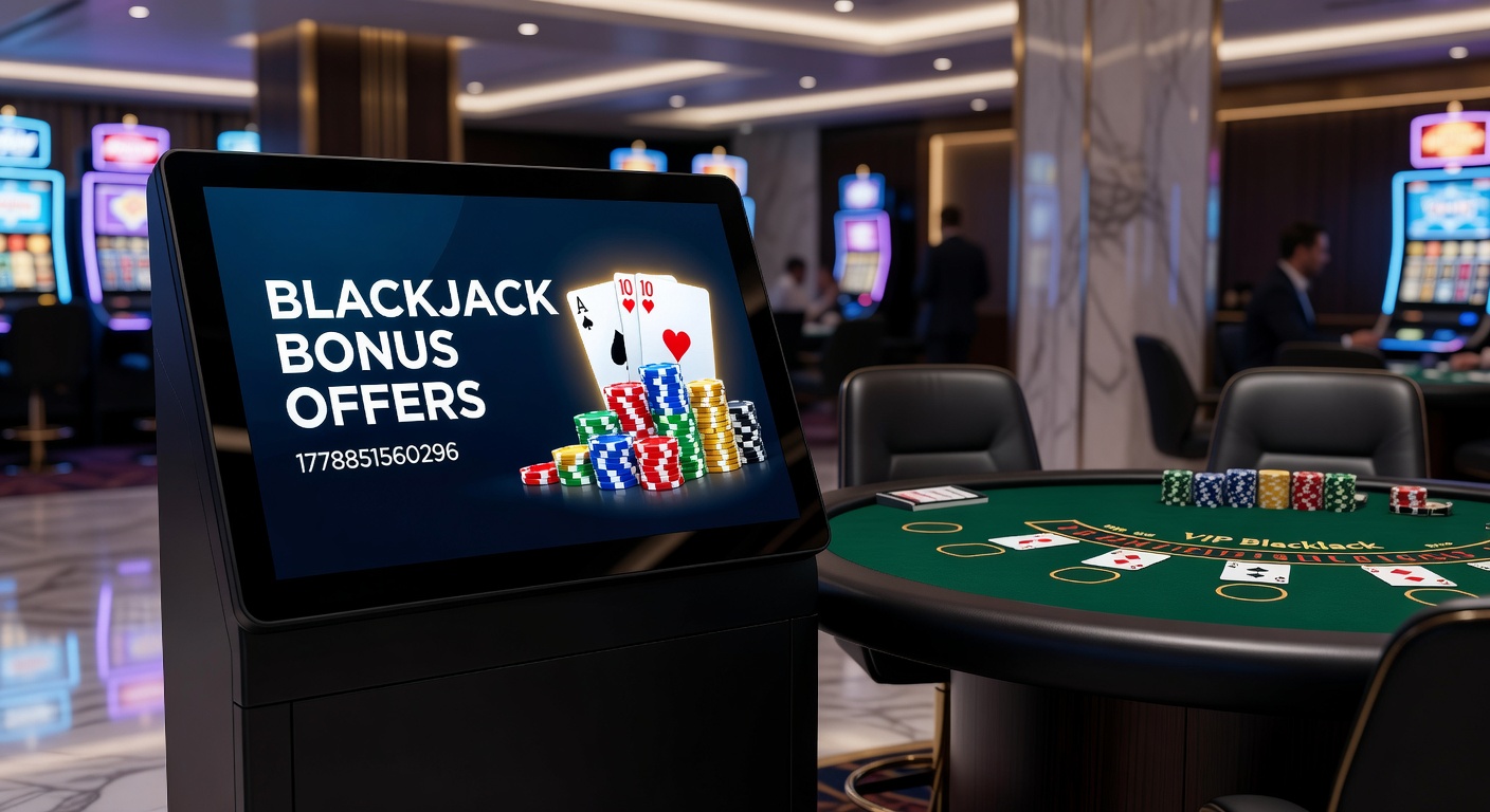 Screenshot of a mobile app displaying a personalized blackjack bonus notification with crypto wallet integration and live dealer preview