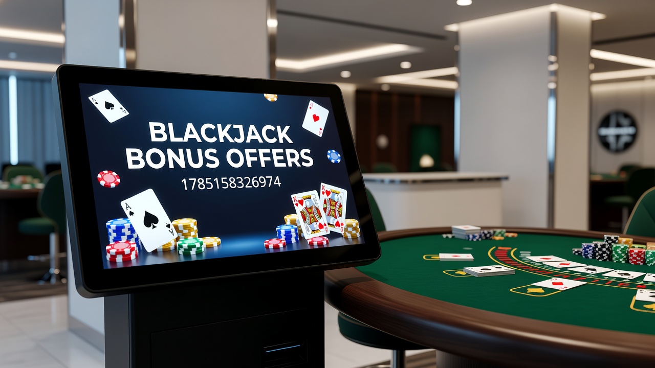Player interface showing active blackjack bonus balance and progress toward wagering completion