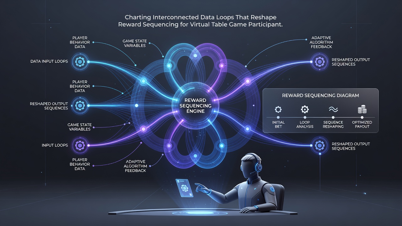 Visualization of reward sequencing adjustments driven by player data loops
