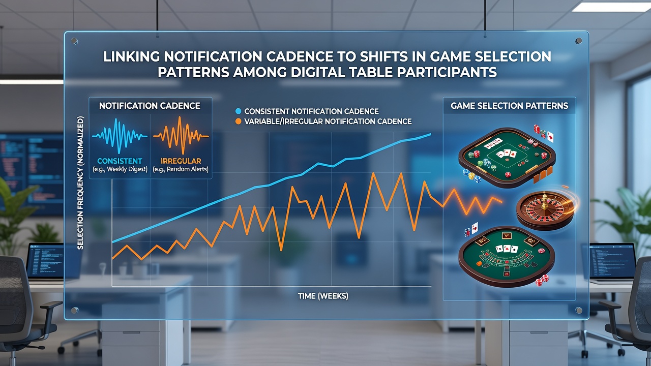 Analytics dashboard displaying graphs of notification frequency versus game type selections over time