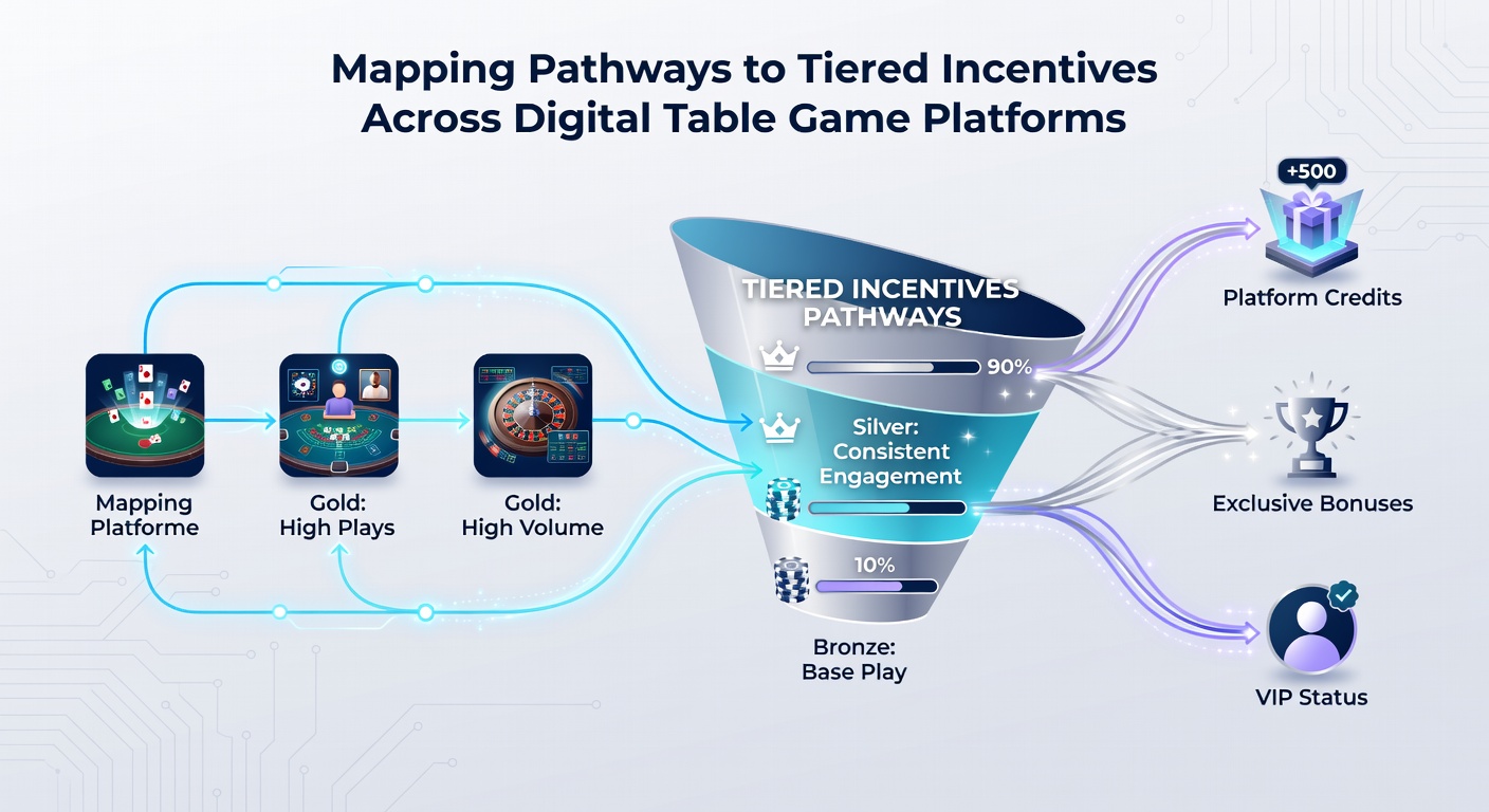Infographic illustrating tiered incentive structures and player progression paths on digital platforms