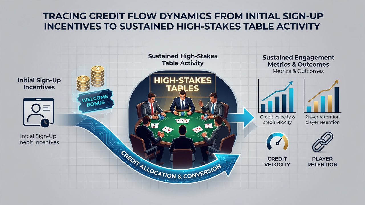Graph illustrating player credit accumulation and transition to high-stakes blackjack over time