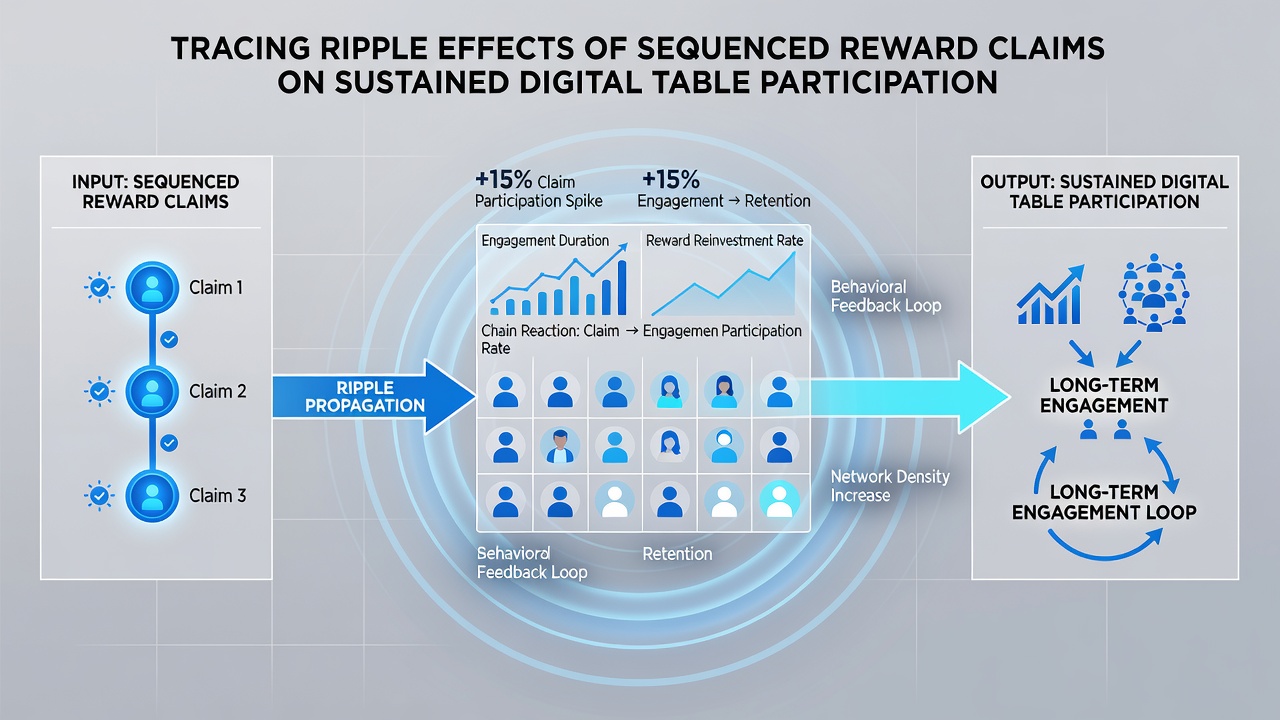 Graph showing sustained participation trends linked to sequenced rewards in digital table games